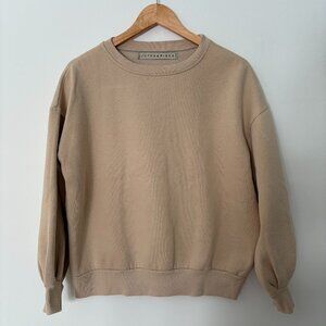Jutka & Riska Minimalist Crewneck Sweater with Bell Sleeves